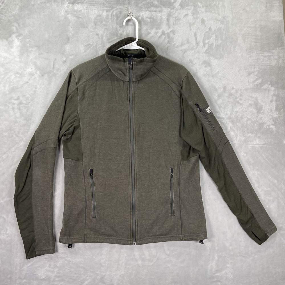 KUHL Jacket Mens Medium Aktivator Fleece Full Zip Stretch Outdoor Casual Brown